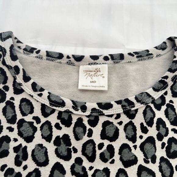 Touched by Nature Womens Organic Cotton 3/4 Sleeve Leopard print Dress Size M - Picture 7 of 10